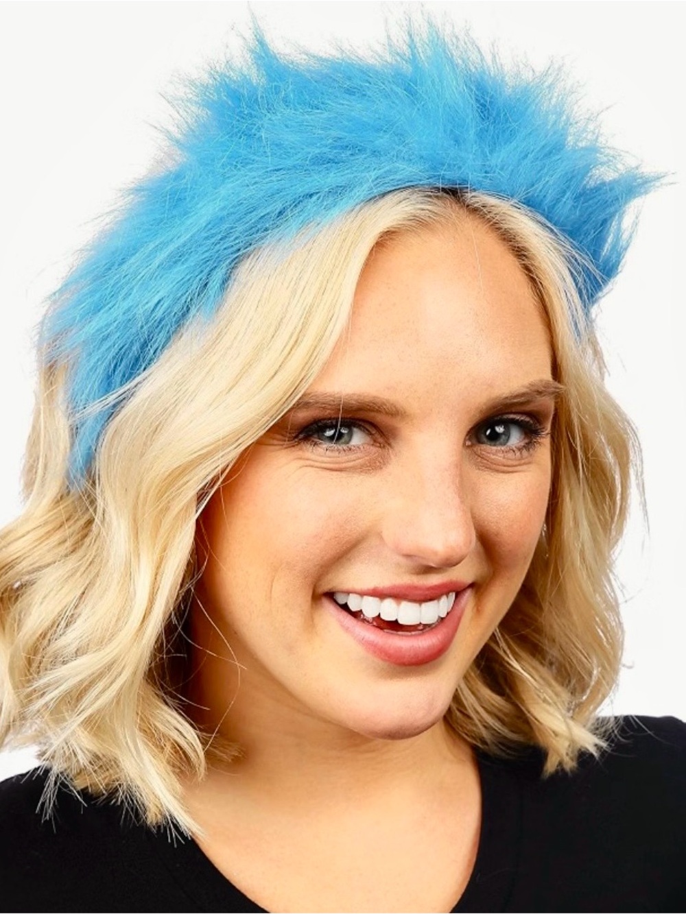 Adult Thing 1 & 2 Fuzzy Blue Costume Headband